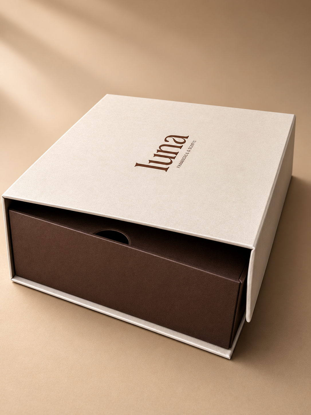 Luxsome luxury packaging arranged for a premium fashion brand